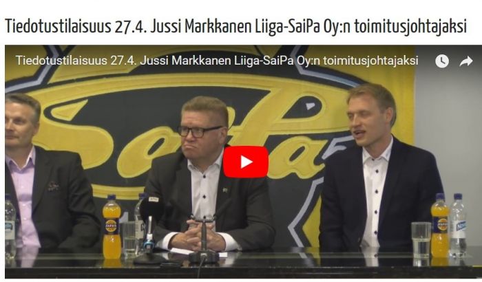 Kuvaruutukaappaus SaiPan verkkosivuilta. Kuva: Liiga-SaiPa Oy.